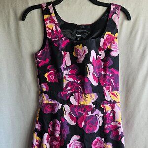 Express size 4 dress. Pink, Purple, Black and Yellow Floral. Beautiful.